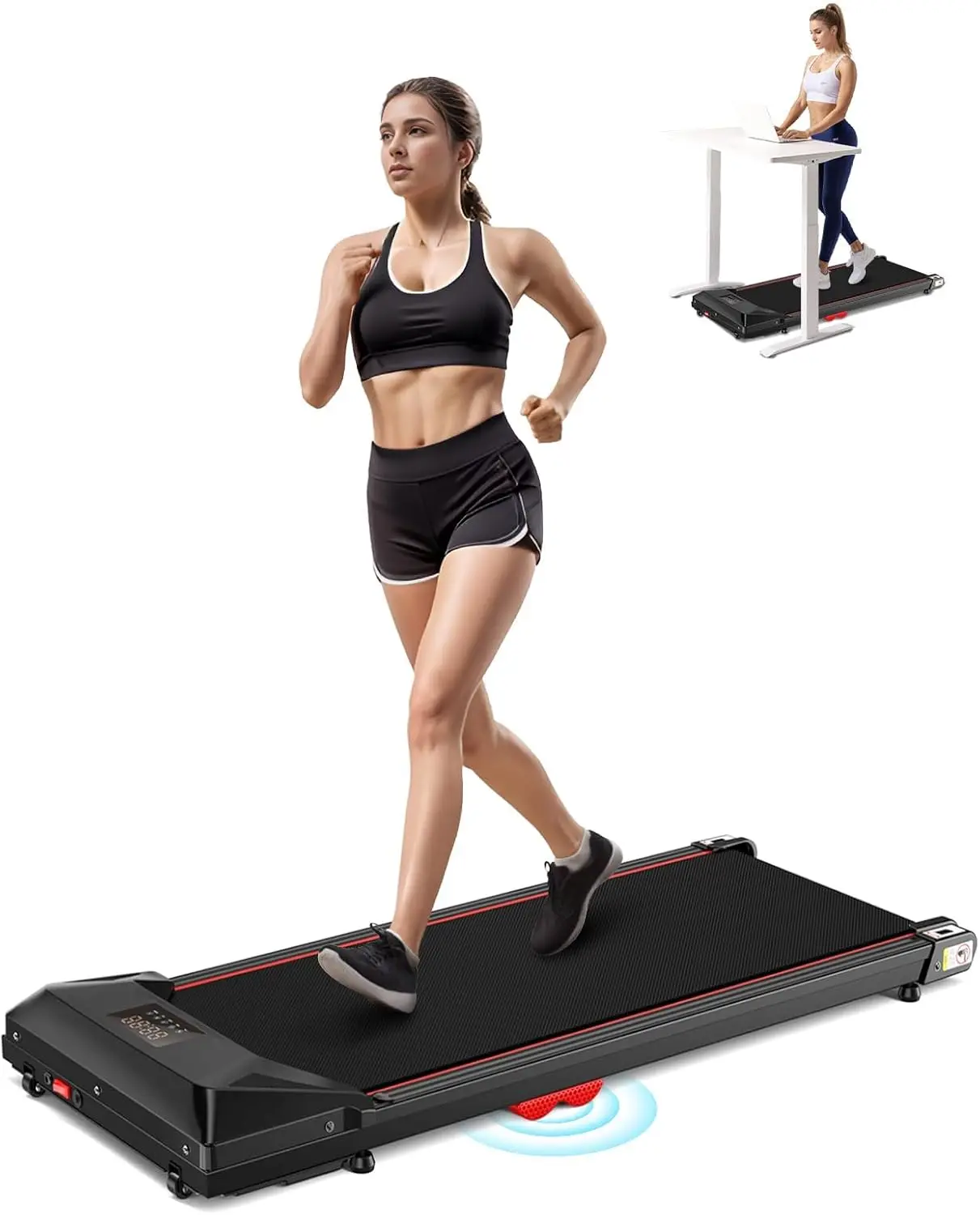 

Walking Pad,Under Desk Treadmills for Home,Portable Treadmill 320 Lb Capacity,3 in 1 Mini Treadmill