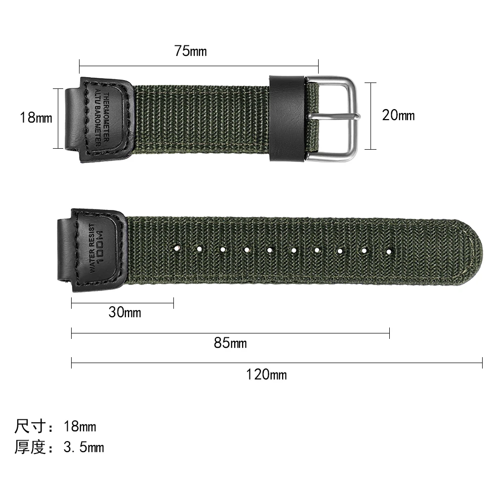 Nylon for Casio for F-91W W-800H Watch Band SGW400 F91W F84 F105/108/A158/168 AE1200/1300 18mm Cowhide Strap Men Women Bracelet image 6