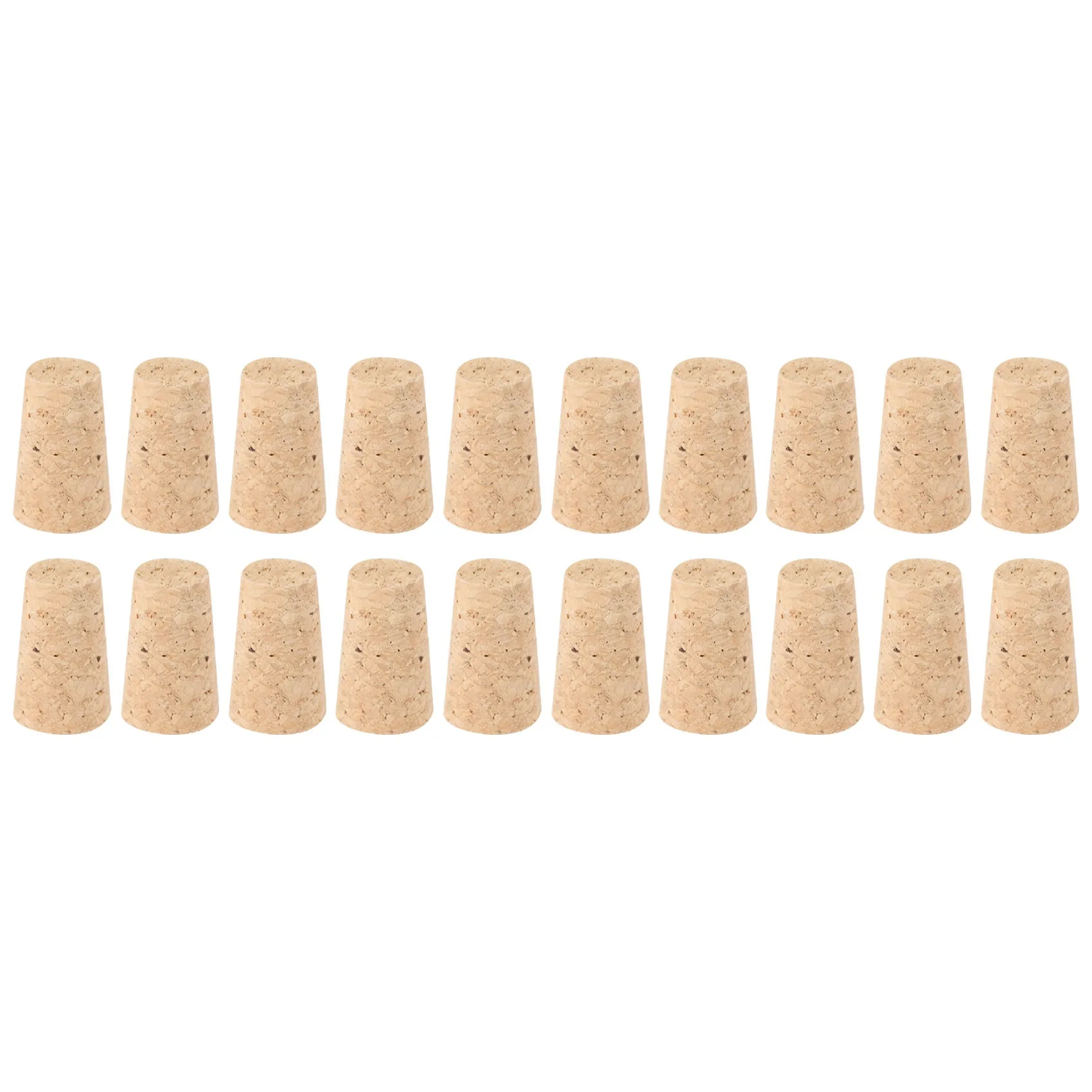 TOP 20Pcs/Lot Natural Wood Corks Wine Stopper Wood Bottle Stopper Cone Type Wine Bottle Corks Plug Sealing Cap Beer Bottle Corks