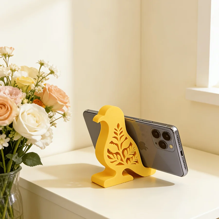 Desktop Storage 3D Printed Bird Smartphone Stand Multi-Angle Adjustable Stable Desktop Decor Organizer For Home Office