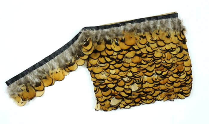 10Yards/Lot 5-6cm Height Natural Gold Yellow Reeves Pheasant Feather Fringe Trim For DIY Clothing Costume Decor Accessories