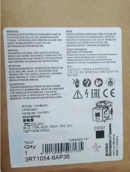 

Brand New Original Original 3RT1054-6AP36 3RT1054-6AF36 3RT1054-6AB36 3RT1054-6AB36 Contactor Fast Delivey