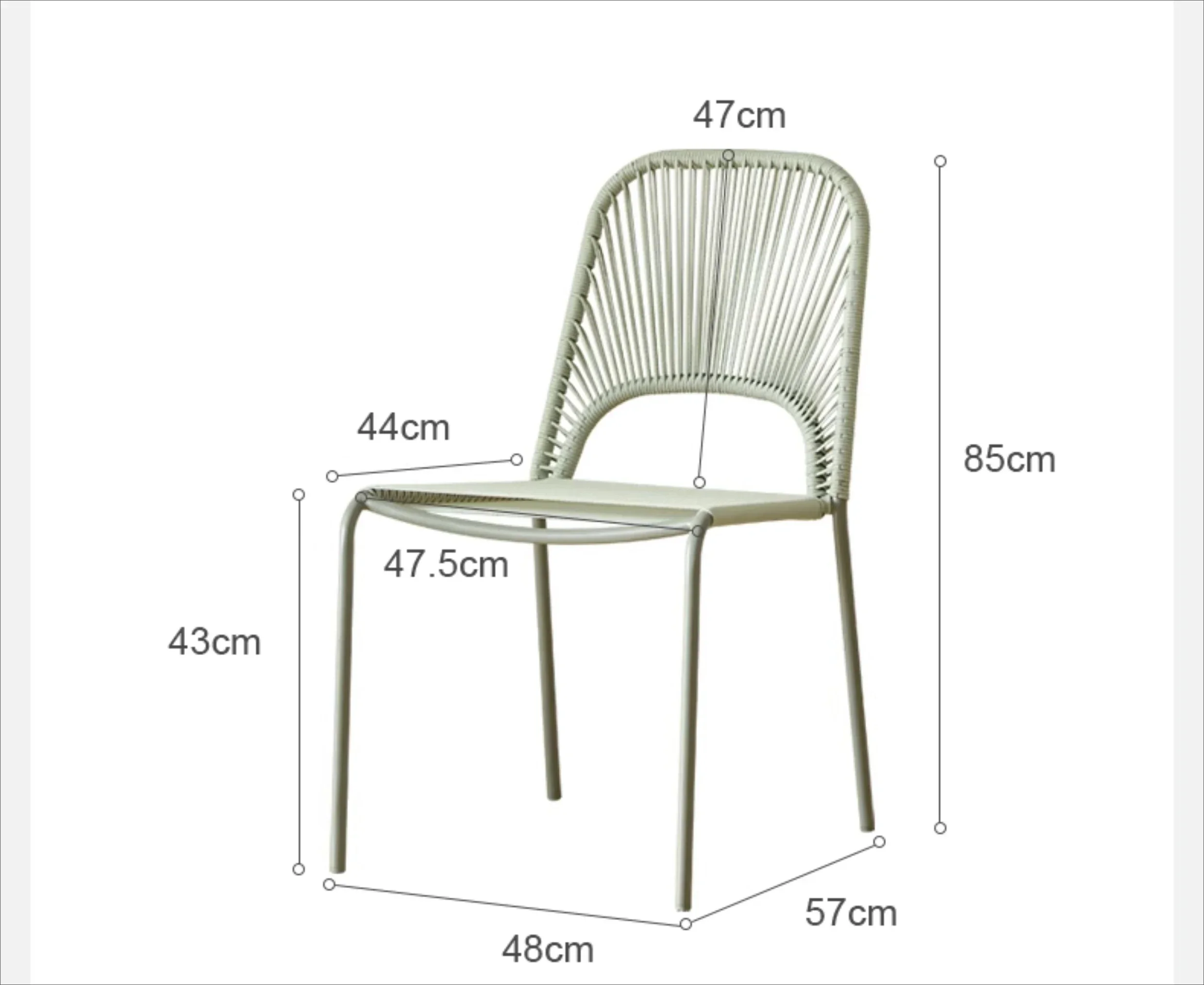 Balcony Table and Chair Nordic Simple Outdoor Courtyard Terrace Leisure Villa Three-Piece Tables and Chairs