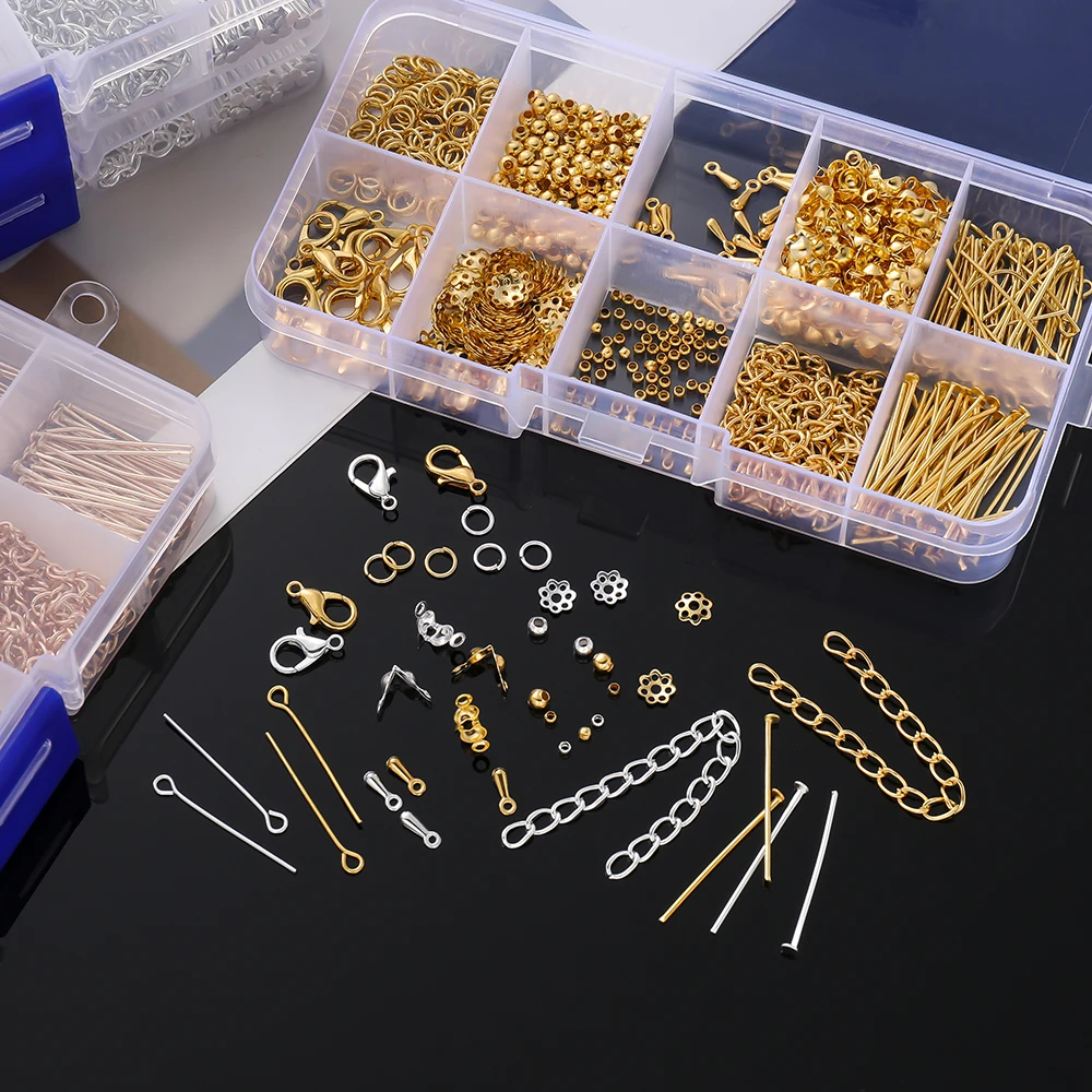 

645 шт./лот, бусины для позиционирования из сплава, пряжка для сумки, пряжка-лобстер, открытое кольцо для прыжка для DIY, браслеты с бисером, принадлежности для изготовления ювелирных изделий