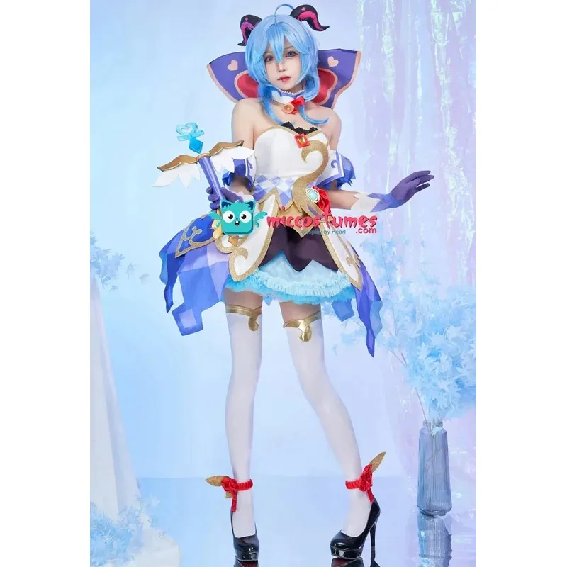 

Женские костюмы для косплея Miccostumes x akuoart Magical Ganyu, верхняя юбка с колье и перчатками