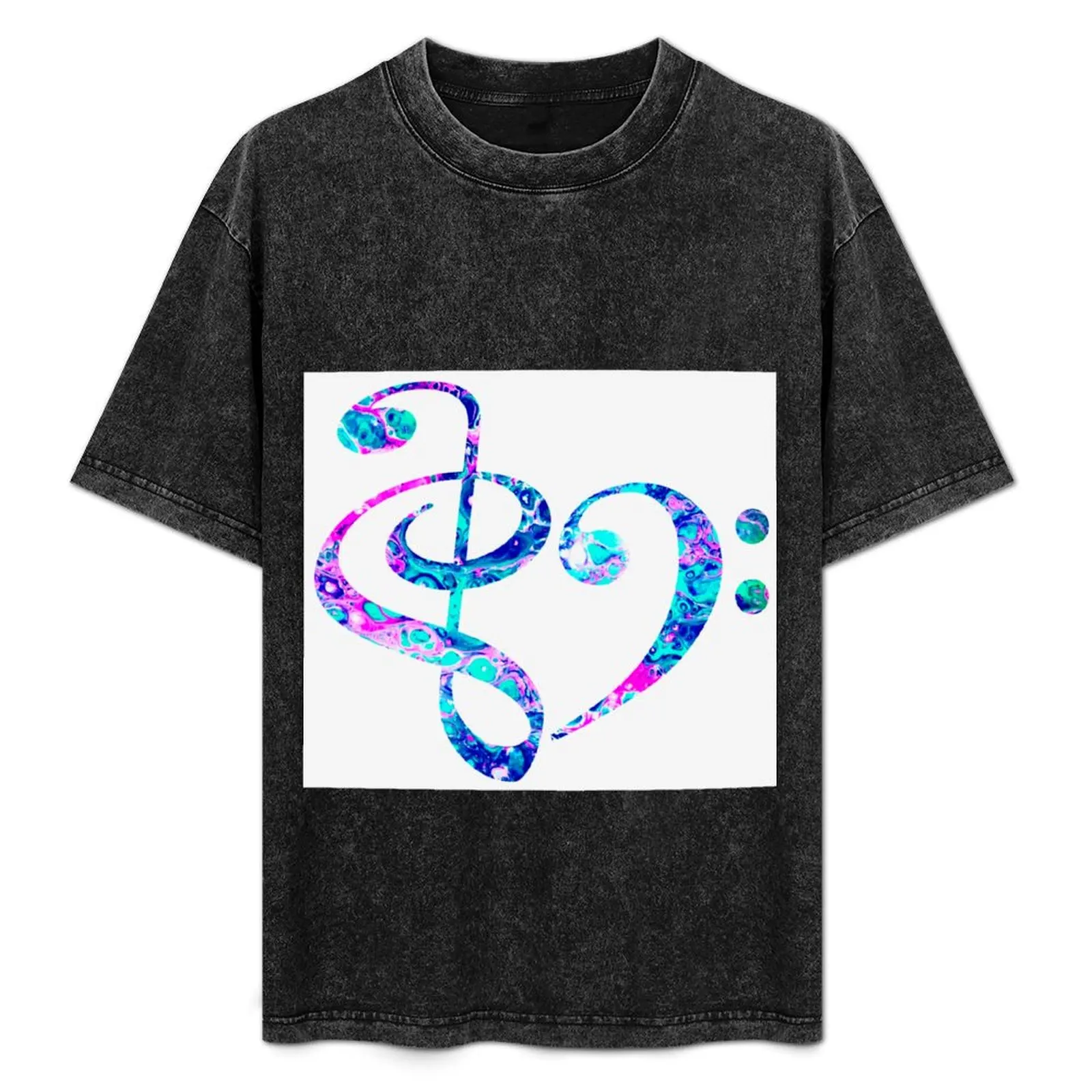 

Music Heart T-Shirt Casual All Match Tee Shirt for Men