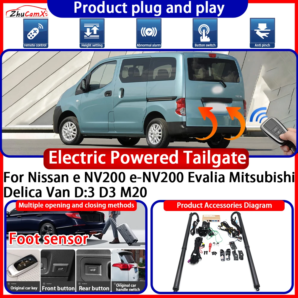 Powered Tailgate for Nissan e NV200 e-NV200 Evalia Mitsubishi Delica Van D:3 D3 M20 anti pinch Smart Intelligent Control Gate