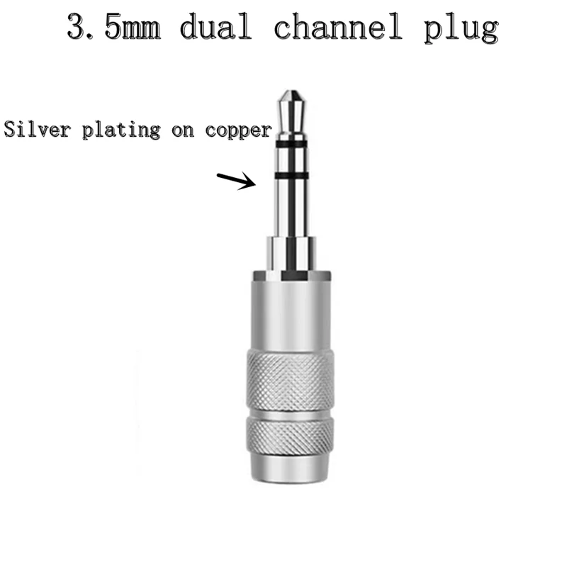 Spina a doppio canale Treble 3.5 placcata in oro spina per apparecchiature Audio da palco connettore per cavo Audio per cuffie da 3.5mm placcato in