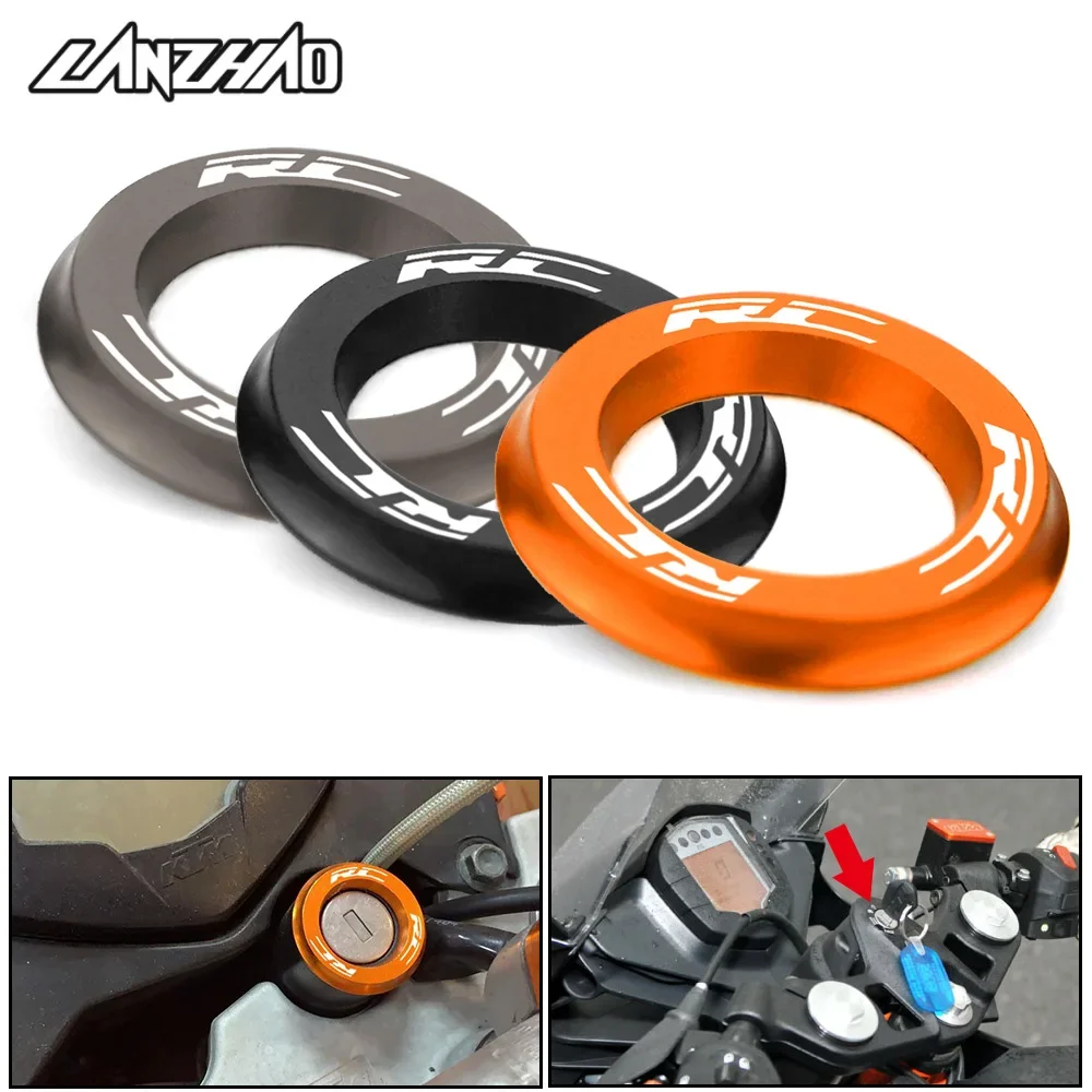 

RC Motorcycle Ignition Switch Cover Ring Circle for KTM RC 125 200 390 RC8 R 2013 2014 2015 2016 2017 2018 2019 2020