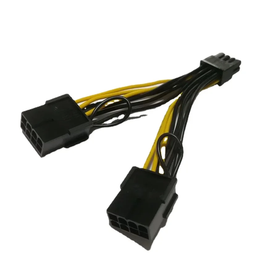 

PCI-E Graphics Video Card 8Pin male to Dual 2-port Female Power Cable Cord 18AWG Wire For Nvidia Tesla K80 M40 M60 P40 P100 GPU