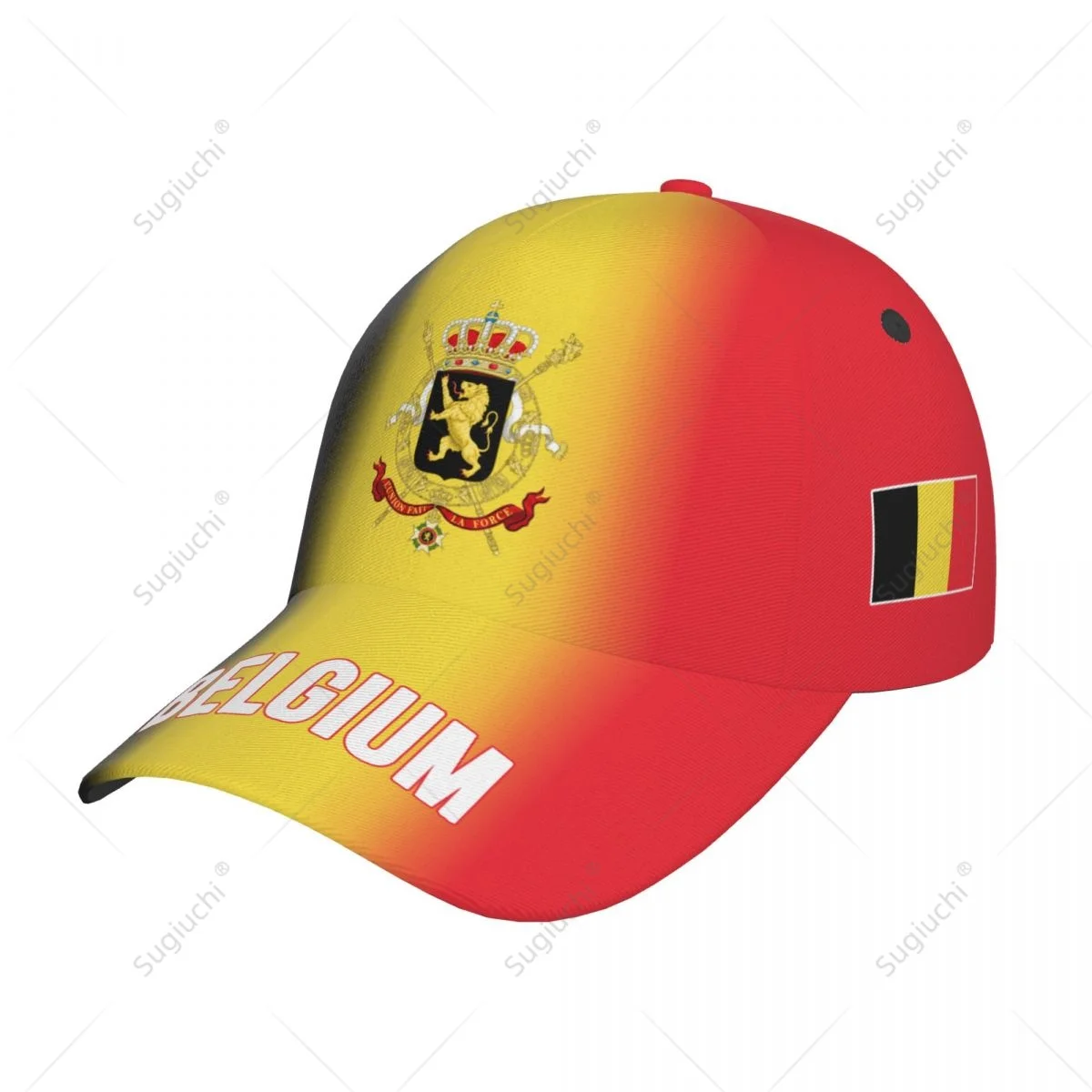Unisex Baseball Cap Hat Belgium Flag Gradient Color 3D Printing for Tennis Outdoor Bike Bicycle Golf Baseball Sports Fans