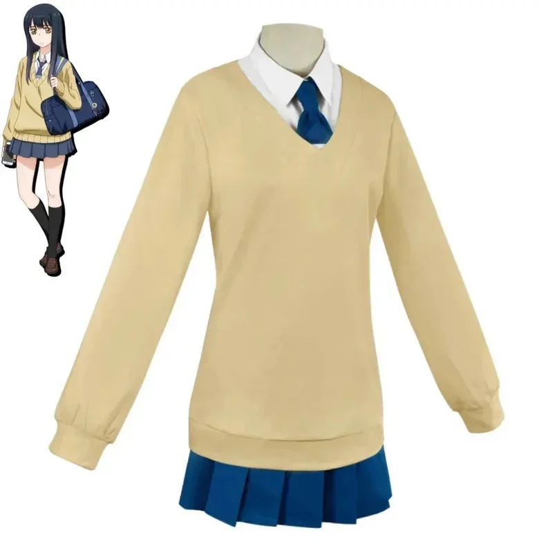 w,3;f'5\b/Anime Mieruko Chan Yotsuya Miko Cosplay Costume JK Japanese School Uniforms Hoodies Shirt Wig Woman Lovely K6;h\b.8'k/
