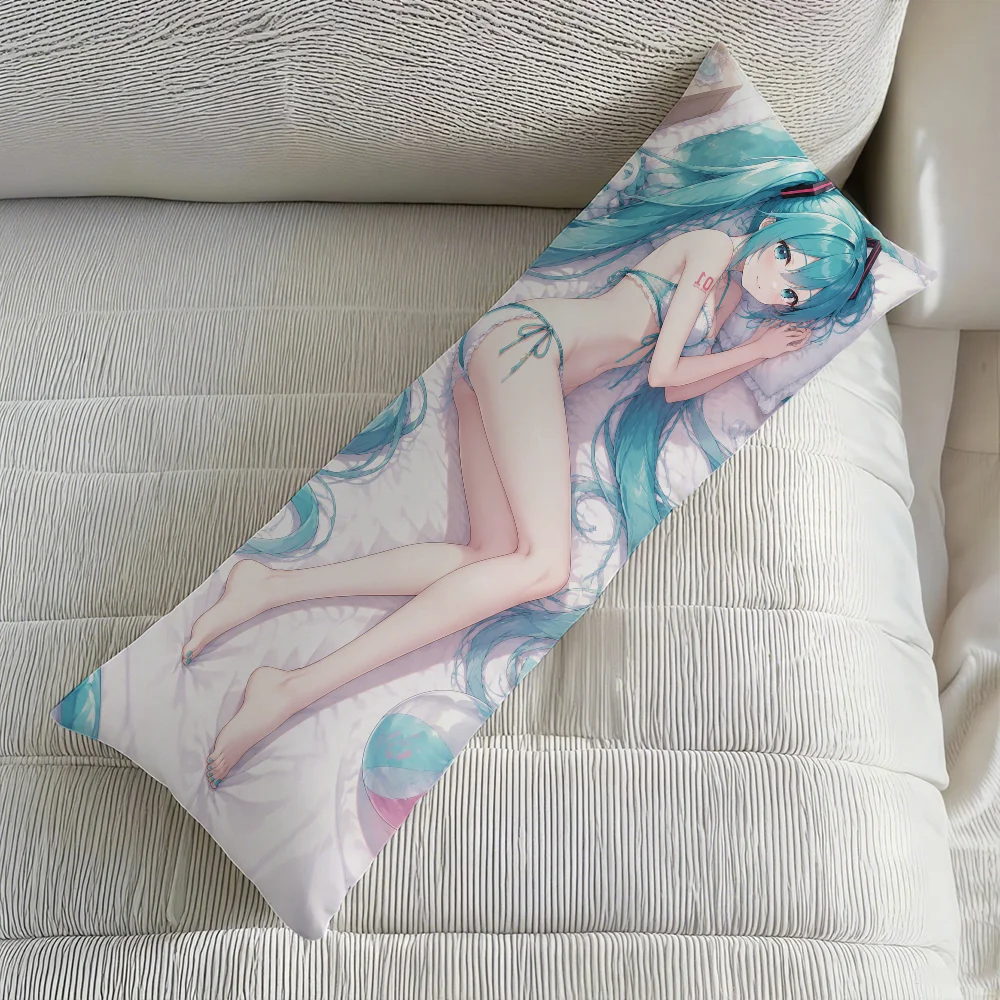 H-Hatsune Sexy Girl M-MMiku cushion cover Body Rectangle Pillow Cover Home Sofa living Room 51x137CM Dakimakura Case