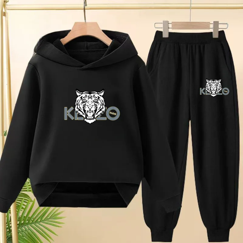 

Children's Sportswear,hooded Sweatshirt+long Pants Set,2 Pieces, Loose Jacket, Sportswear Pants Suitable for Both Boys and Girls