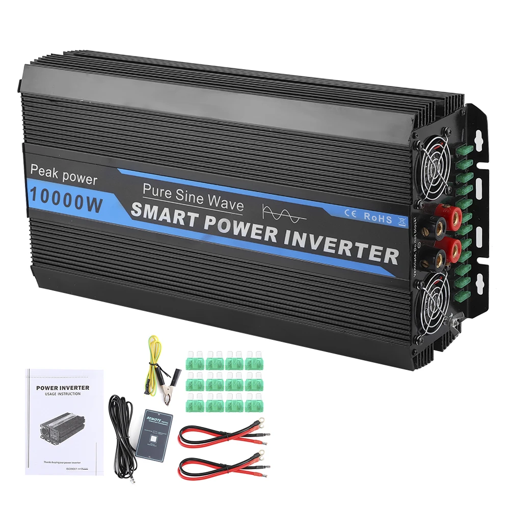 12V to 220V‑240V 10000W Inverter Car Voltage Converter 10000W Power Converter Transformer Pure Sine Wave Voltage Inverter