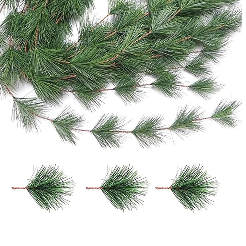 5/10 Stück künstliche Tannennadel, 11 cm, Zweig, grüne Pflanze, Tannennadel für DIY, Weihnachten, Thanksgiving, Hochzeit, Hausgarten, Dekoration – Detail 3
