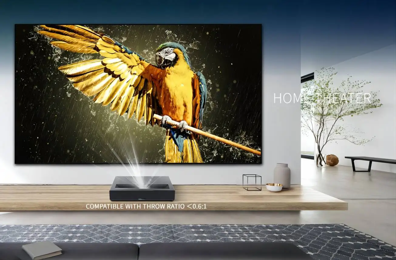 130 "pollici Seamless Premium CBSP PET ALR schermo di proiezione guadagno migliorato montato a parete 4K UST schermo del proiettore ALR a telaio fisso