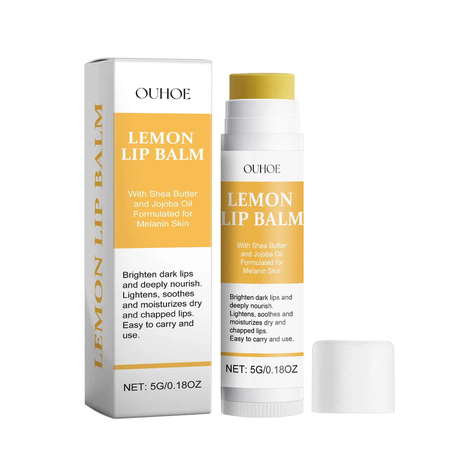 Citroen Gember Lippenbalsem Kurkuma Donkere Melanine Verwijderen Masker Glansolie Exfoliërend Schoon Verbeteren Dofheid Moisturizer Lippenbalsem Verzorging