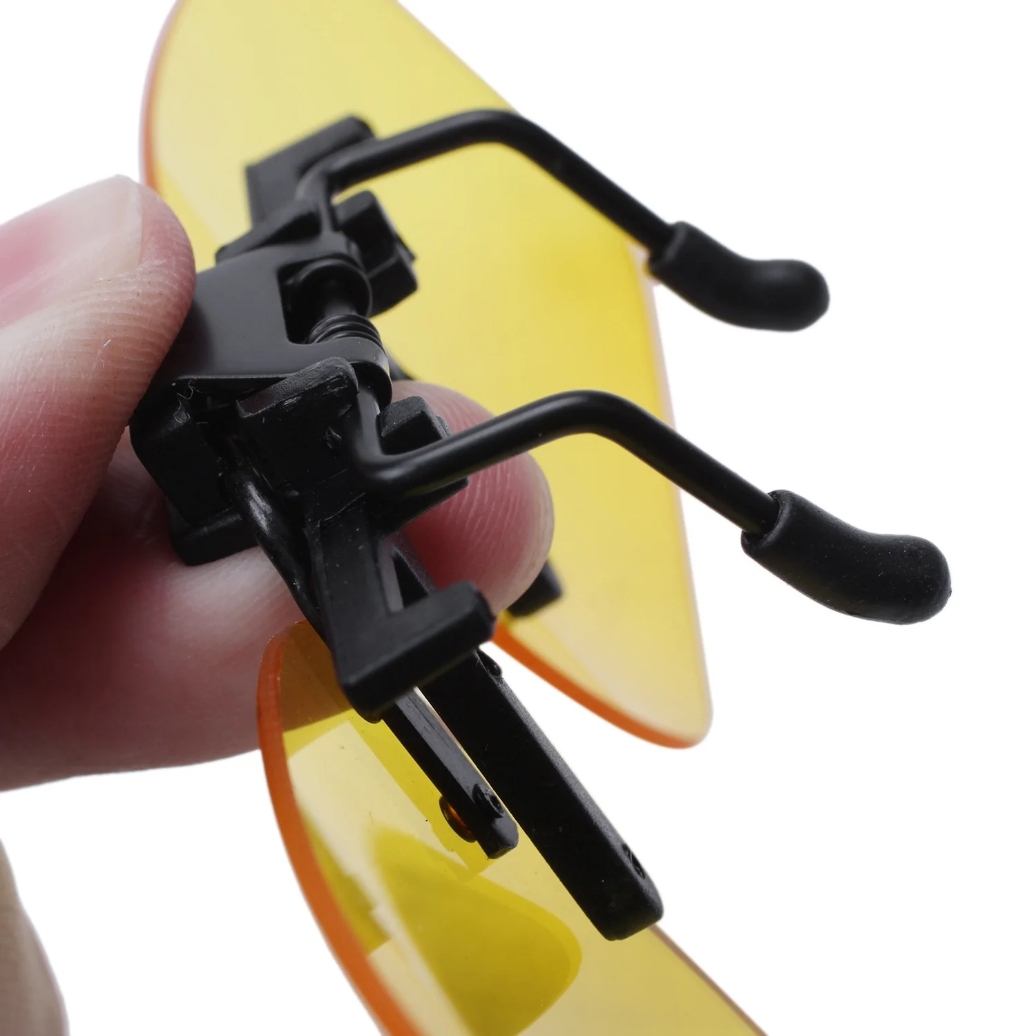 【Today-Only!】Rectangle Clear Yellow Lens Rimless Clip On Night Vision Driving Glasses