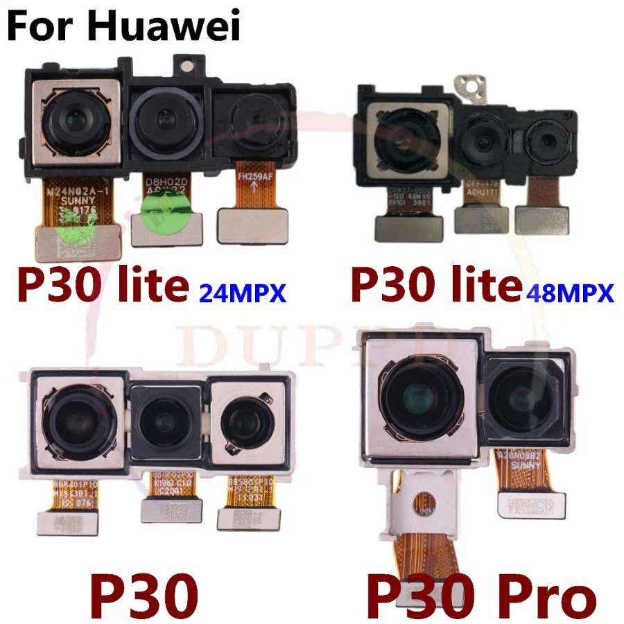 Original For Huawei P50 P40 P30 P20 P10 P9 Pro Plus Lite Backside Big Main Rear View Back Facing Camera Module Flex Cable