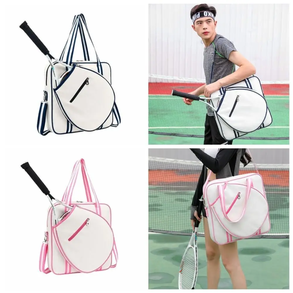 Simple Canvas Tennis Bag Multifunctional Large Badminton Gear Handbag Crossbody Water Resistant shoulder crossbody Bag Swimming