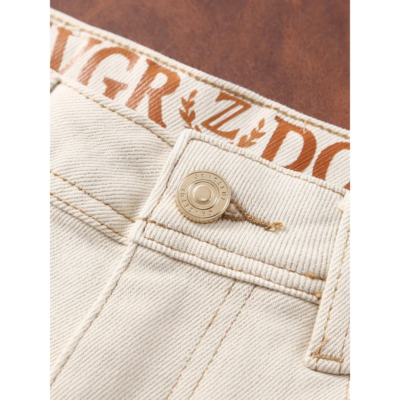 Jeans bianchi alla moda da uomo stile autunnale semplice moda casual abbigliamento da uomo slim fit piccoli pantaloni di lusso leggeri a tubo dritto