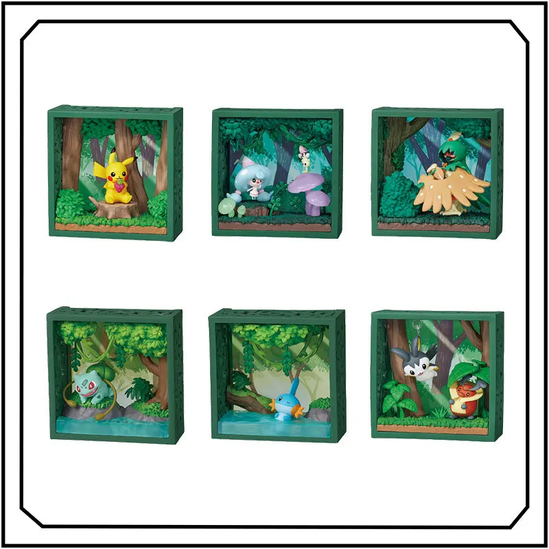 

Pokémon Picture Frame EX CASHAPON Pikachu Bulbasaur Deep Green Forest Ornament Collect