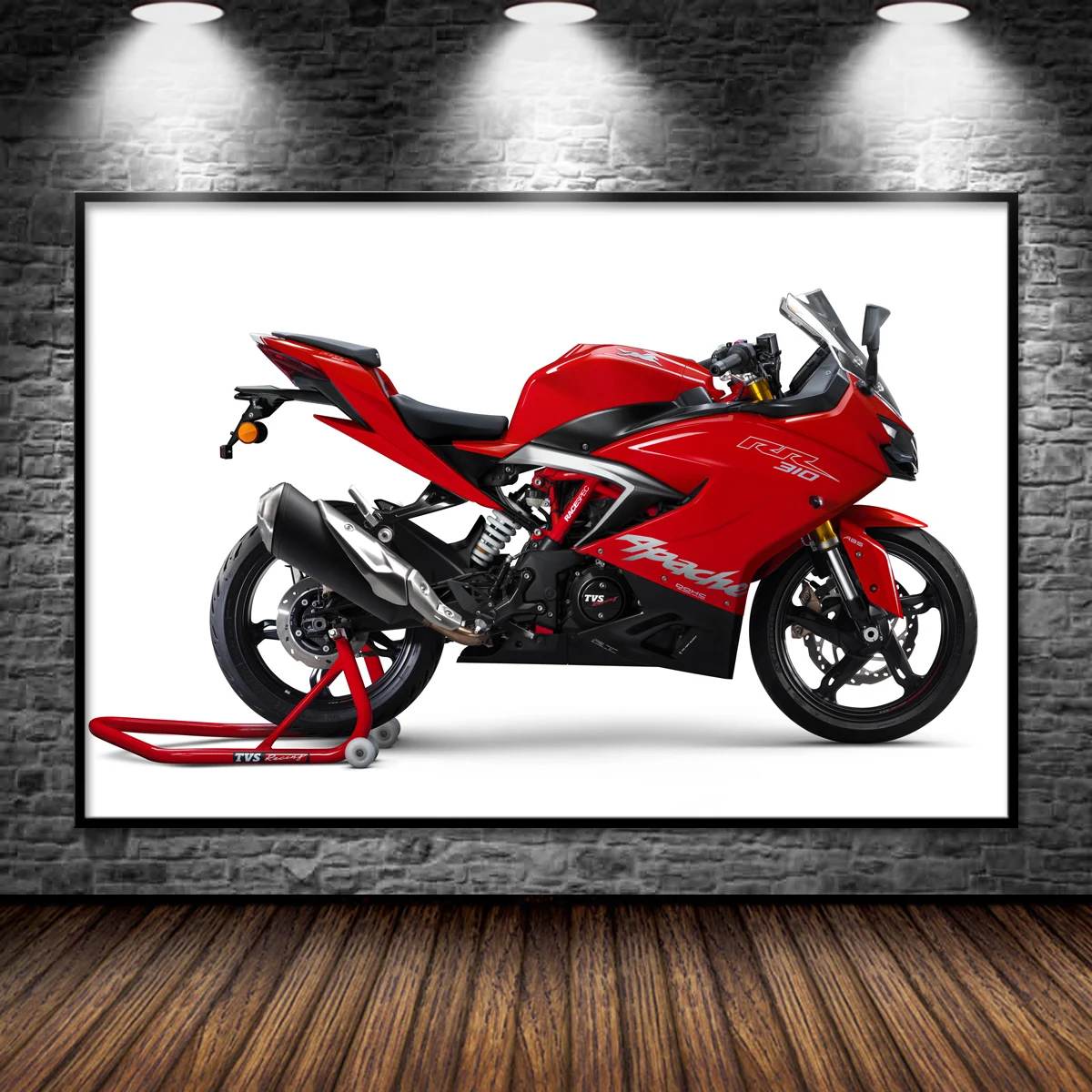 Superbike TVS Racing Apache RR 310 Motorcycle Modern Wall Art Painting Canvas Posters and Prints for Home Living Room Decor