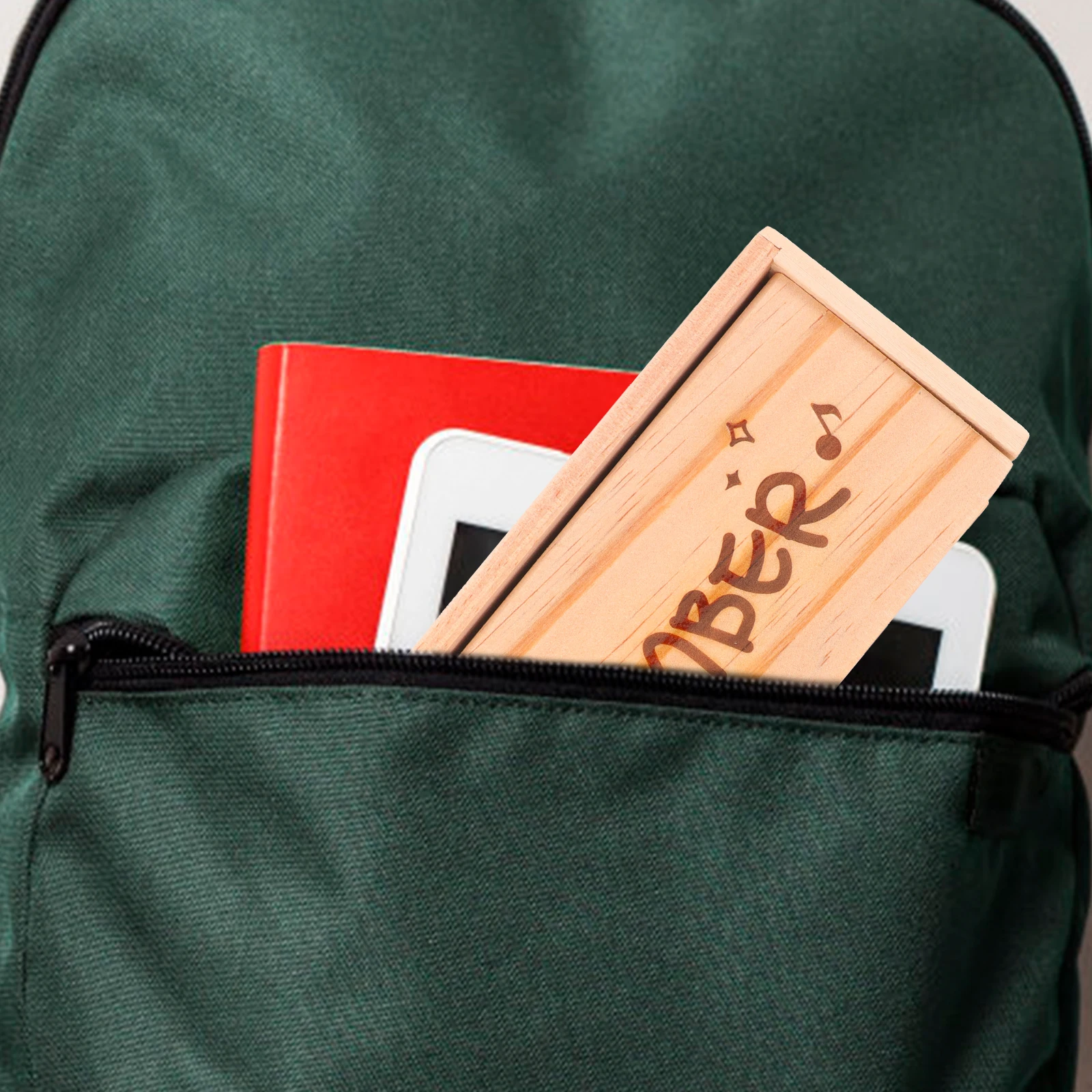 

Sturdy Double Layer Wooden Pencil Box Large Capacity Stationery Case for School Students Christmas Gift Hard Pen Organizer