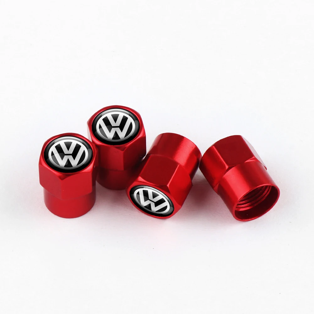 Car GTI Emblem Wheel Tire Valve Cap Tyre Rim Stem Valve Cover For Volkswagen VW Golf Polo Tiguan Passat Beetle T-ROC Rline T-ROC