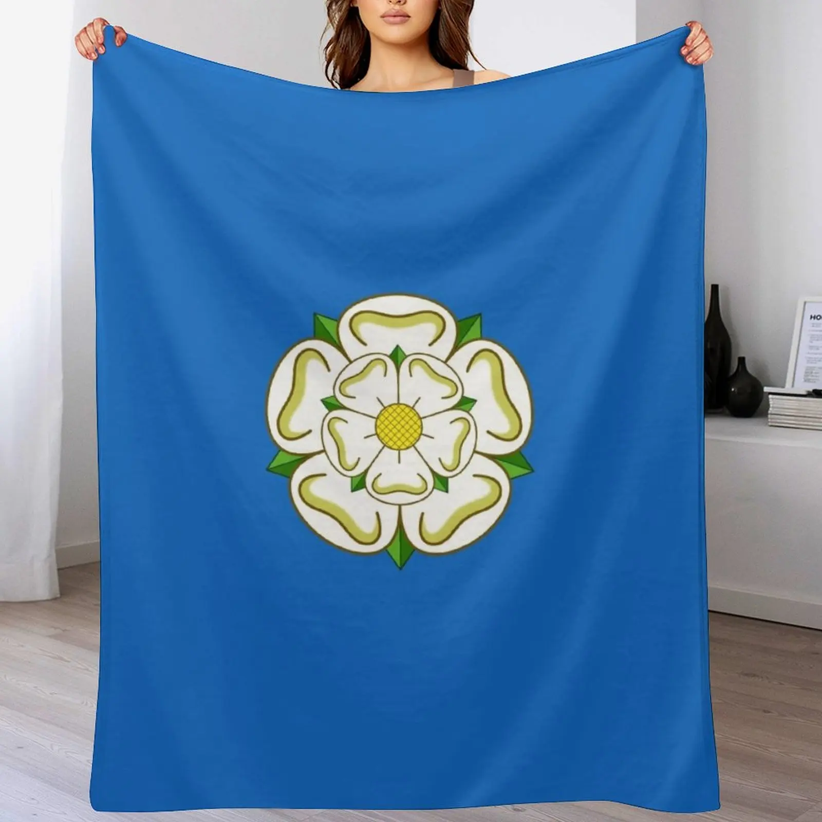 Yorkshire Rose Throw Blanket Shaggy Luxury St Blankets