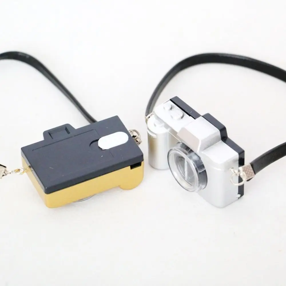 Gift 1/6 1/12 schaal poppencamera veelkleurige sluiter en flits poppenhuiscamera plastic speelgoed miniatuurcamera