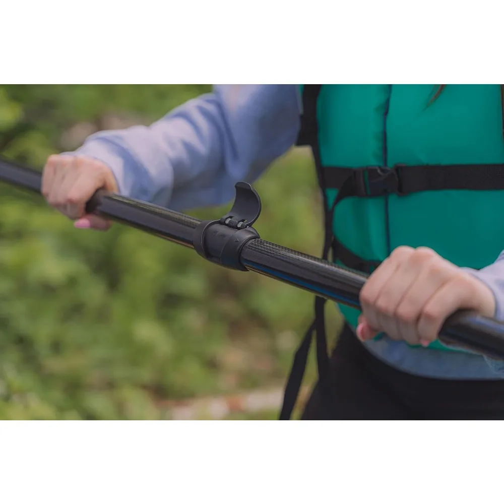 Symbiosa Kayak Paddle - Adjustable Fiberglass Shaft with Nylon Blades - Lightweight - 90.5in 240cm to 98.5in 250cm