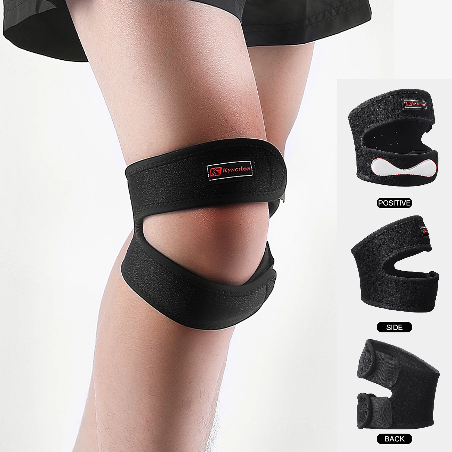 1 قطعة قابل للتعديل دعم الركبة هدفين الركبة الرضفة كم التفاف غطاء استقرار الرياضة الركبة تنفس حماية الرضفة حزام