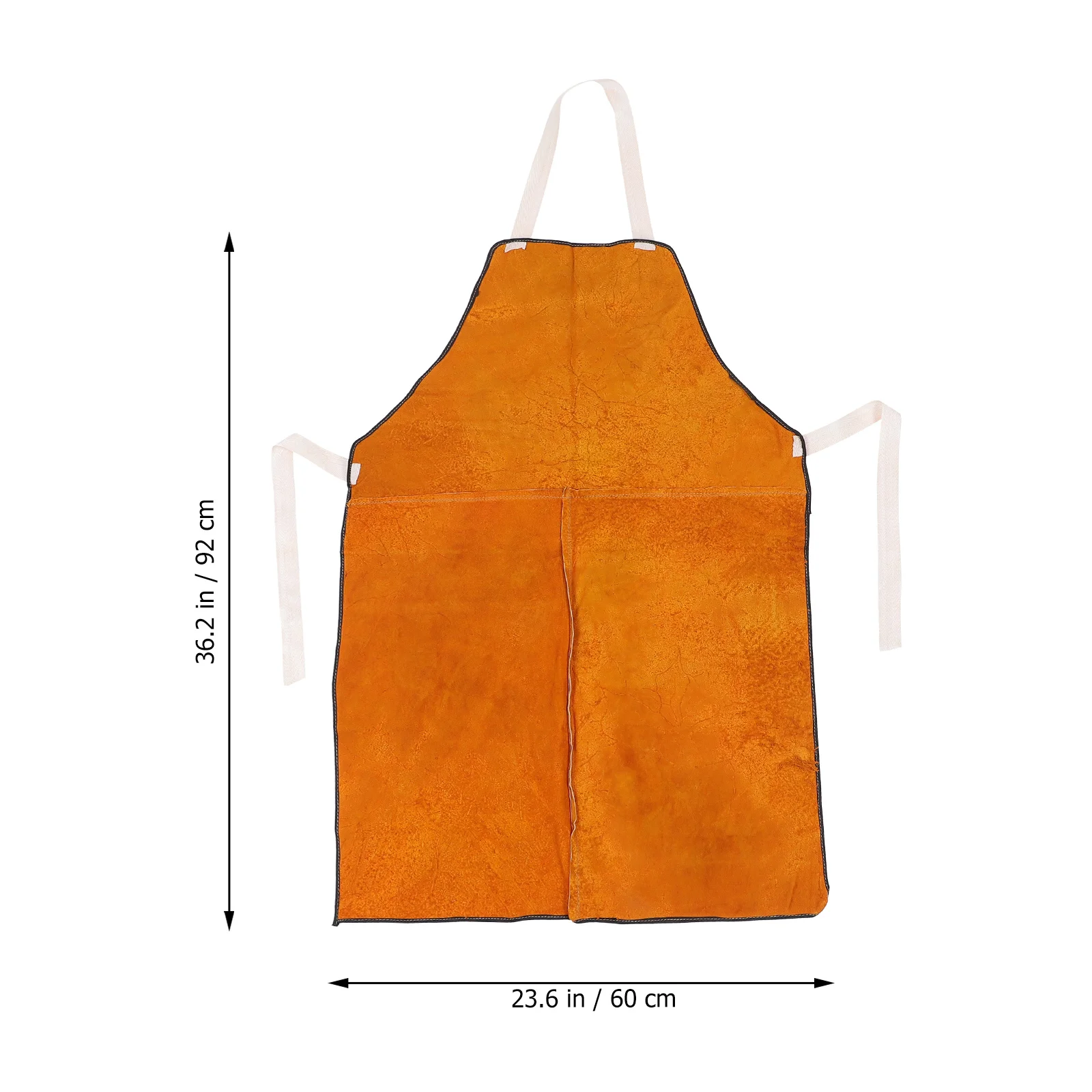 1 個電気溶接エプロン牛革肥厚耐熱作業服溶接工大工用保護溶接服