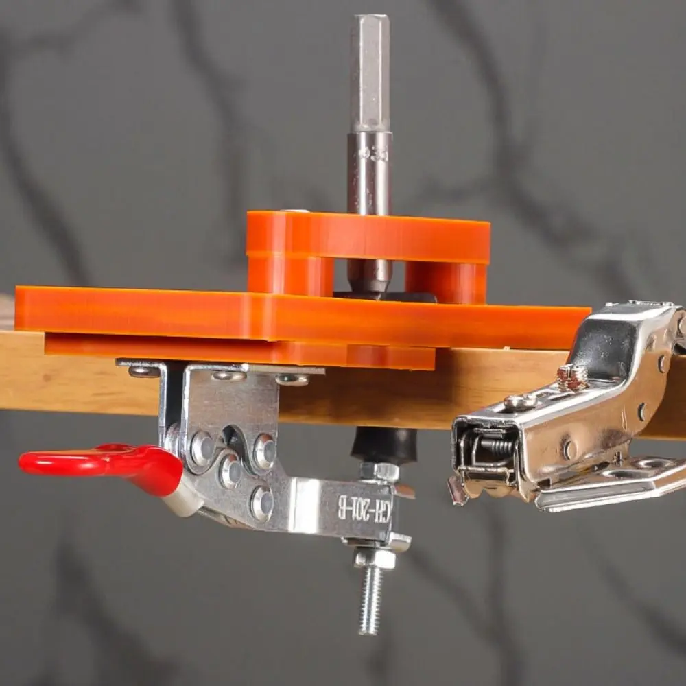 

Wear-resisting Door Hinge Drill Jig Save Labour Locator Door Hinge Router Alloy with Fixture Cabinet Hinge Drill Guide Carpenter
