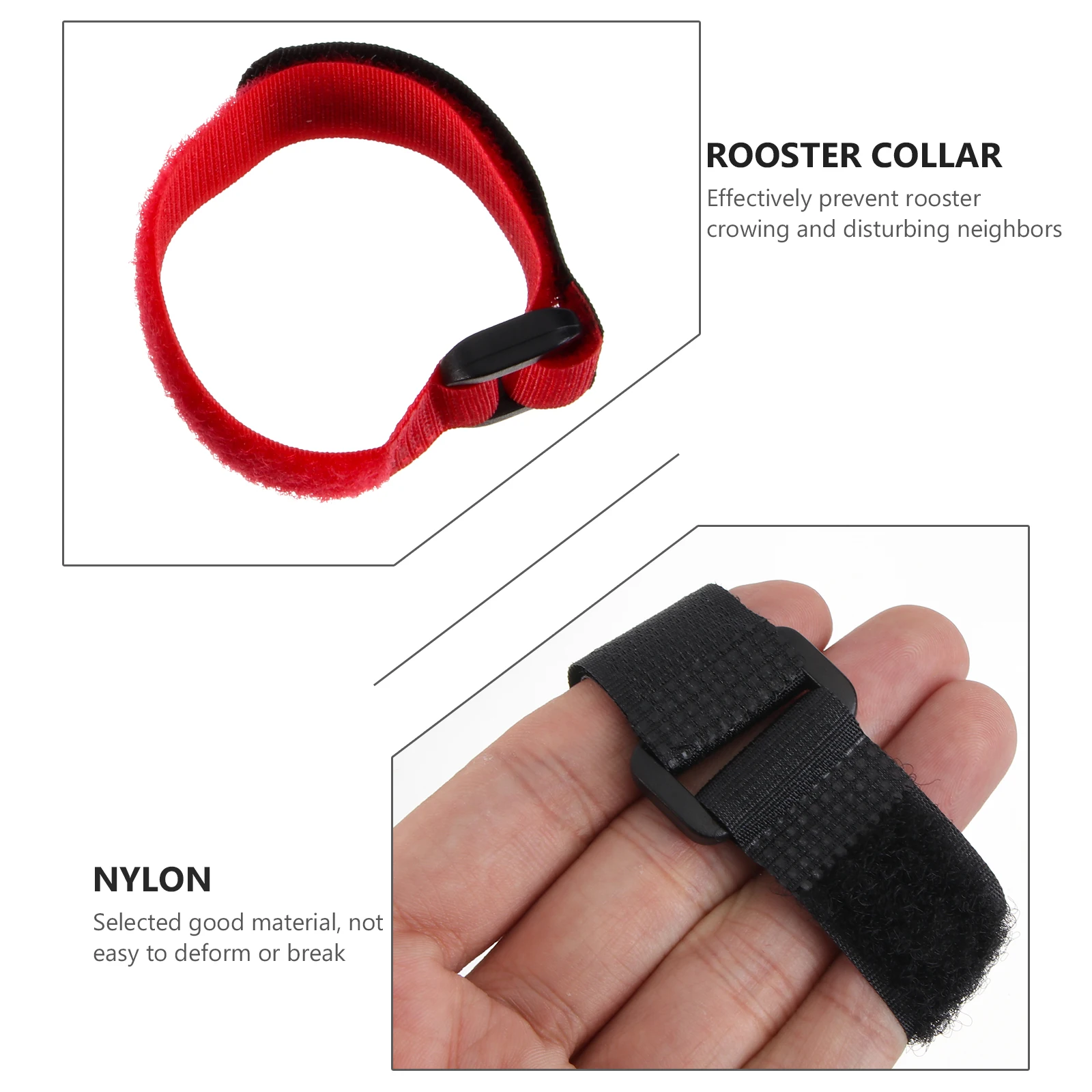 

4pcs Anti-crowing Rooster Collar Noise Free Nylon Neck Band for Poultry Adjustable Safe Chicken Goose Duck Pet Supplies