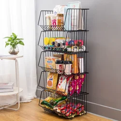 2/3/4/5 Tier Kitchen Cart Vegetables Fruits Snacks Grocery Storage Shelf Household Store The Basket Rolling Cart