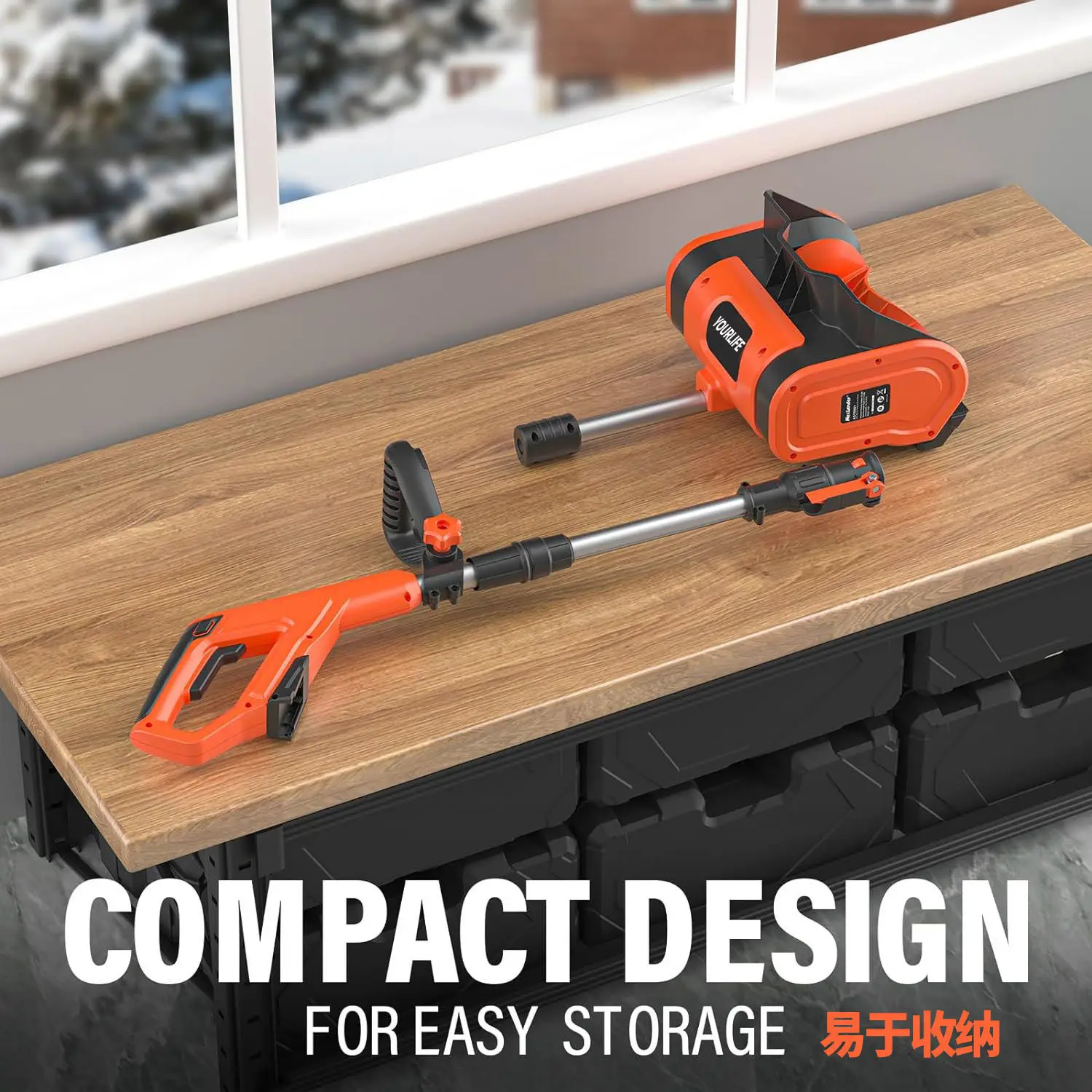 Electric hand push snow thrower small school road snow clearing plow road greenhouse snow removal mach