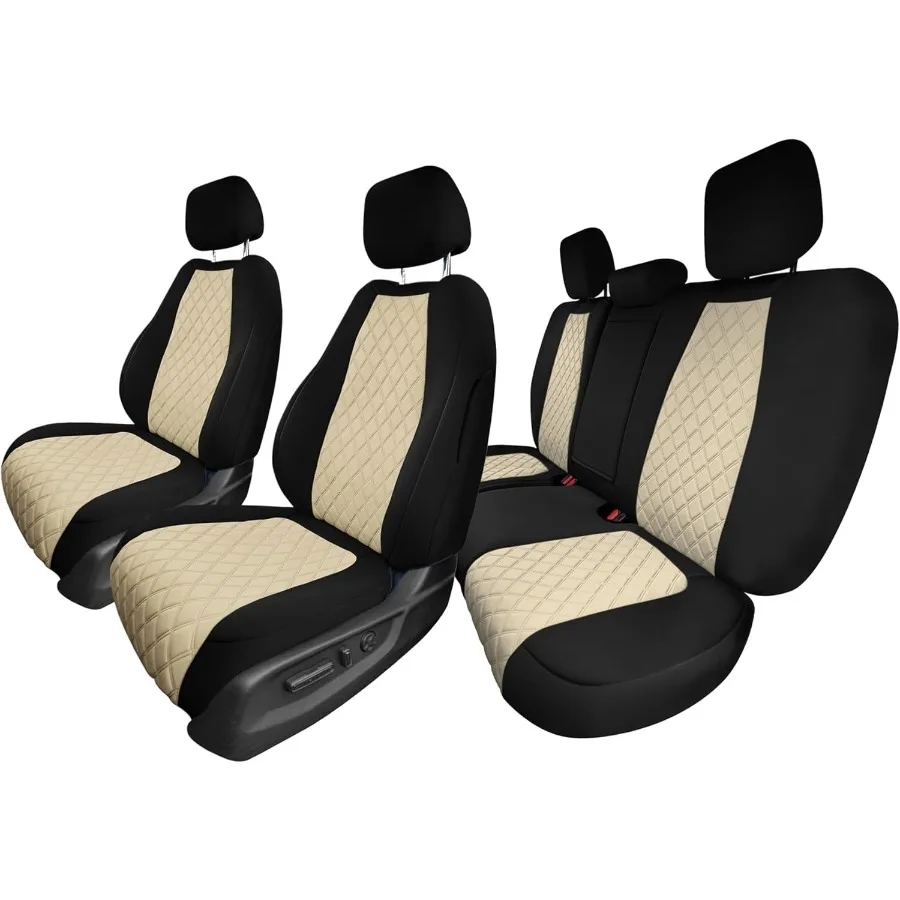 

Custom Fit Car Seat Covers Specifically Made for 2017-2022 Honda CRV LX EX EXL Water Resistant Ultaflex Neoprene Full Set Beige
