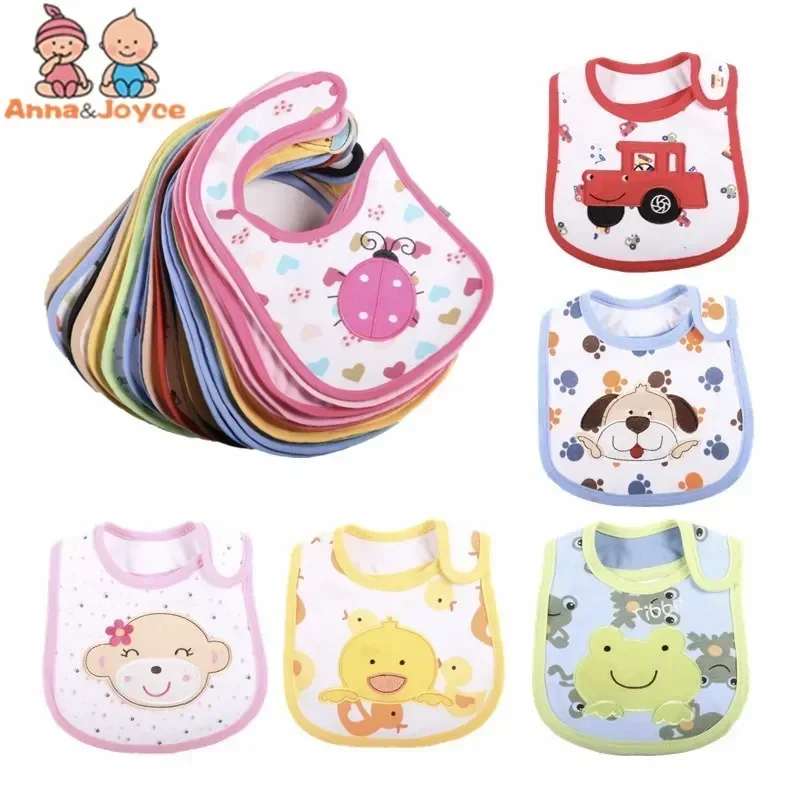 20Pc/Lot Bibs Girls Cute Cartoon Toddler Baby Waterproof Saliva Towels Choosed Cotton Bibs Gifts 0-3 YEARS