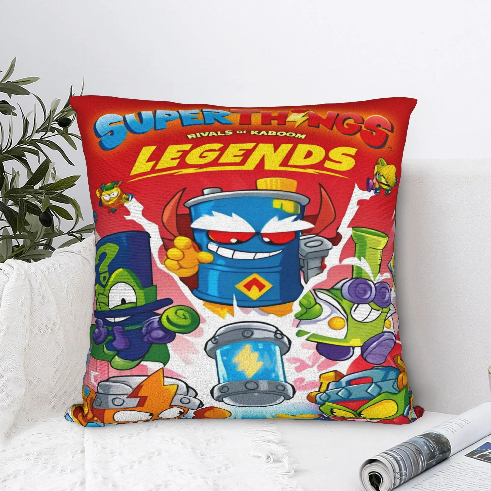 SuperThings Cartoon Square Pillowcases Home Super Zings Kindergarten Cushion Cover Creative Home Decoration Pillowcase 45*45