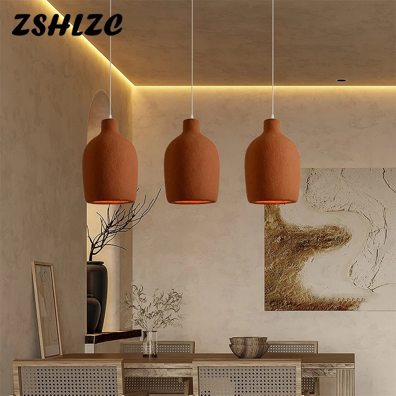 

Nordic Wabi Sabi Led Ceiling Chandelier Dining Room LED Pendant Lights Lustre Bar Suspend Lamp Home Decor Loft Hanging Light E27