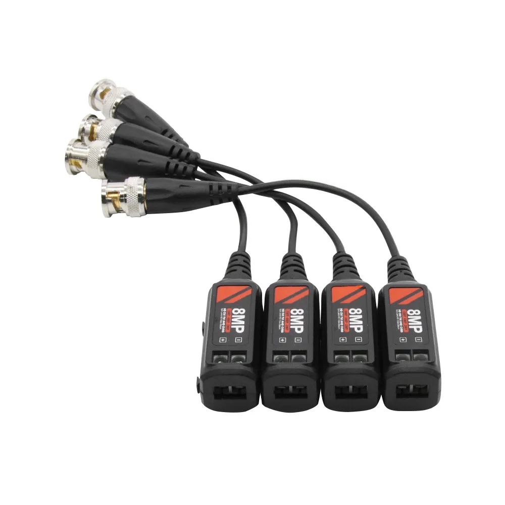 Imagem -04 - Passiva Twisted Transmissor Par Conversor Coaxial Bnc Connector Coaxial para Utp Rj45 Vídeo Balun Acessórios 8mp 4k Pares 10 Pcs