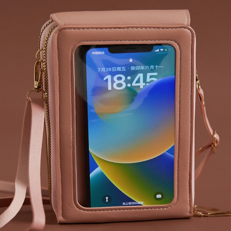 Telefon komórkowy z ekranem dotykowym torba damska 2023 nowa torba na mała na ramię na ramię pionowa torebka na monety Mini klapka Crossbody