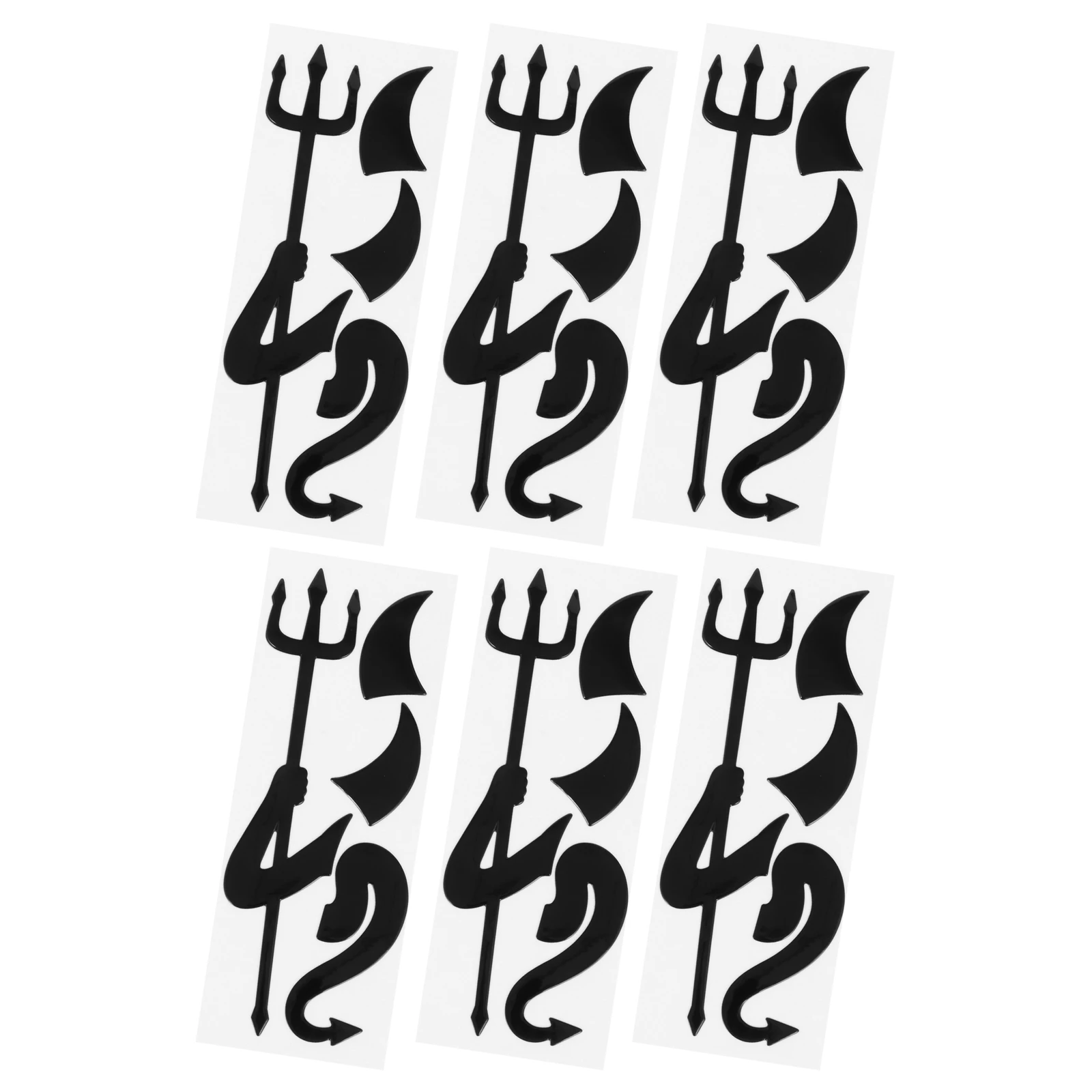 

6pcs Pvc Car Stickers 3D Durable Waterproof Decorative Decals No Residue Easy Remove Gift Stickers For Friends Family Car