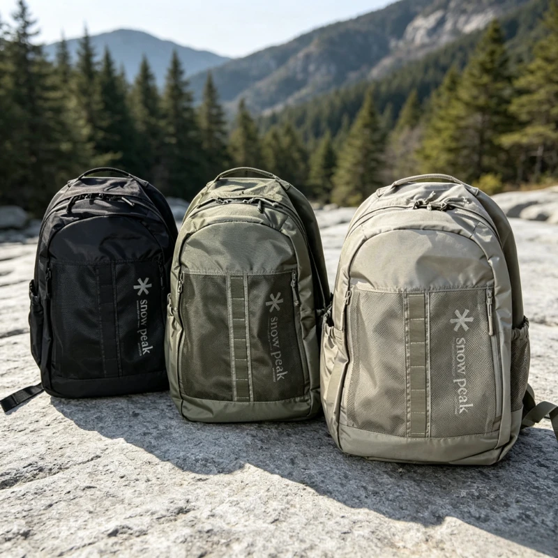 Snow Peak 25L Outdoor-Rucksack für Herren mit abnehmbarem Mini-Beutel, Tagesrucksack für Wandern, Reisen, Studenten, Sport, Camping, Trekking, Alltag