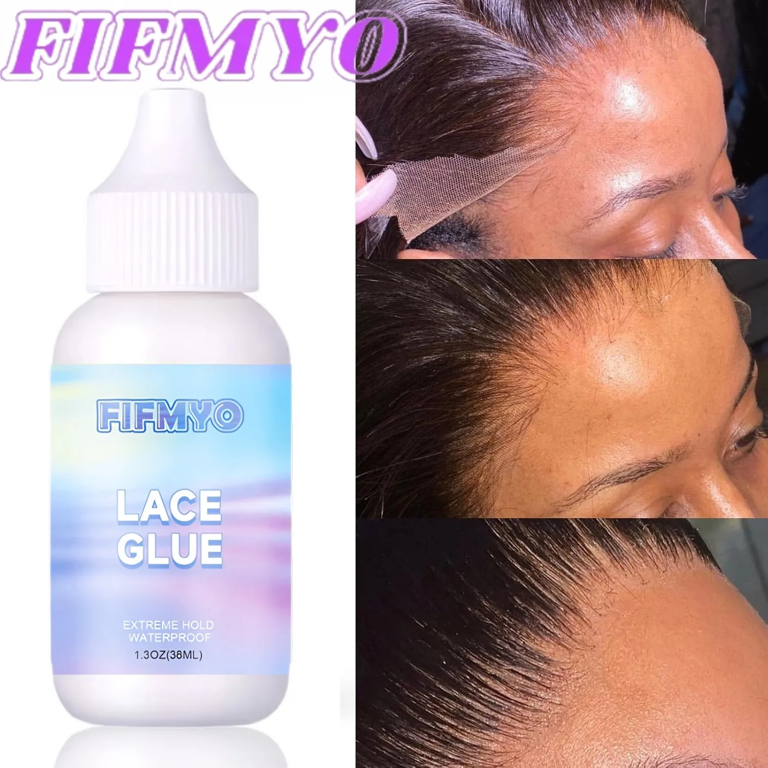 

FIFMYO водонепроницаемый клей для парика с средство для удаления супер кружевной клей для кружевных париков/парик/закрытие средство для удаления клея для волос комплект для установки парика