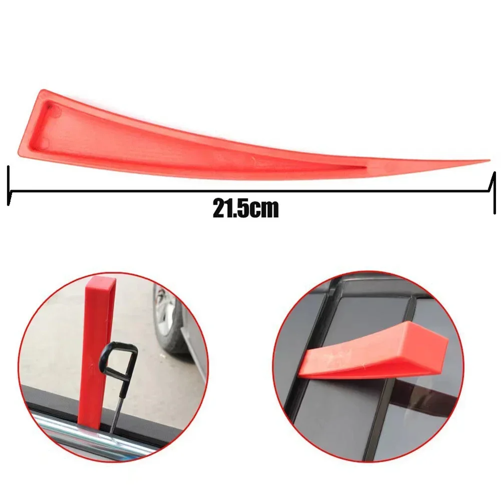 1X rosso Auto-PDR Dent Car Crowbar ingranditore porta-finestra pannelli a cuneo ammaccature senza vernice rimozione riparazione utensili manuali