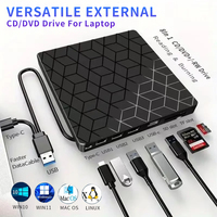7 in 1 External CD Player DVD Burner USB3.0&Type C Optical Drive CD RW DVD Recorder Writer Reader Portable For Laptop Desktop